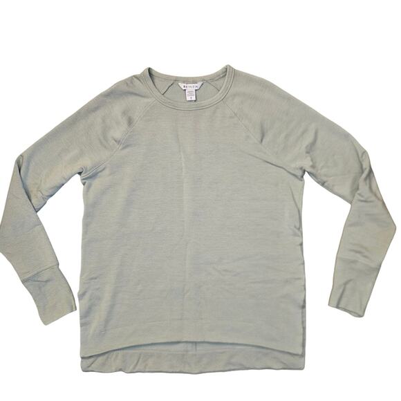 Athleta Super Soft Stretchy Crew Neck Long Sleeve Top Women Size S Sage Green - Picture 1 of 7